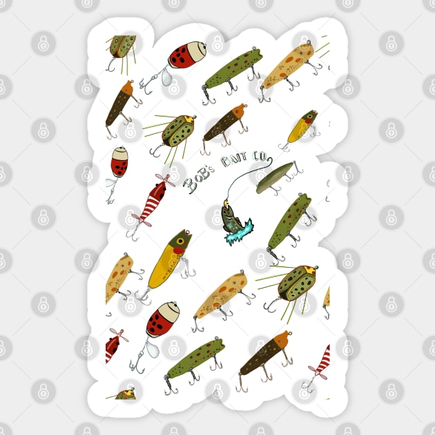 Vintage Fishing Lures Sticker by Salzanos